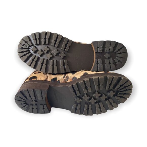 Free People Leopard Calf Hair Icon Hiker Boots, Size 38EU - Picture 8 of 13